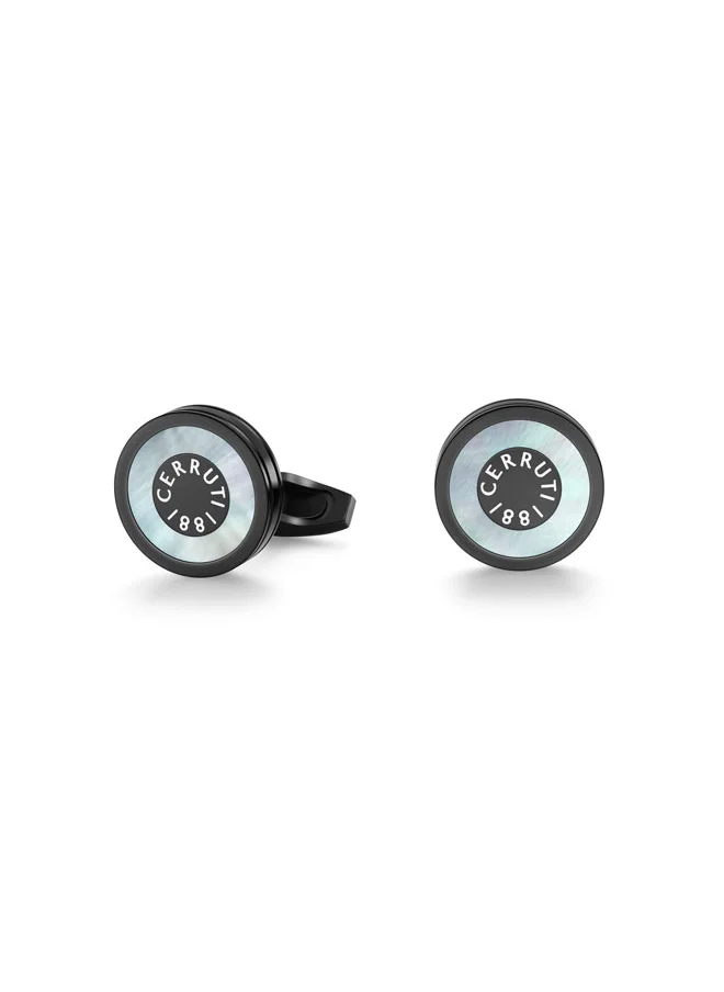 شيروتي 1881 Cerruti 1881 Lorenzo Black Stainless Steel Cufflink for Men