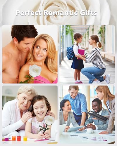YAMPP Preserved Flowers Gifts for Women: Mothers Day Birthday Christmas Anniversary Wedding Gift for Mom Girlfriend Wife Grandma Forever Rose for Her White Single Rose - Image 4