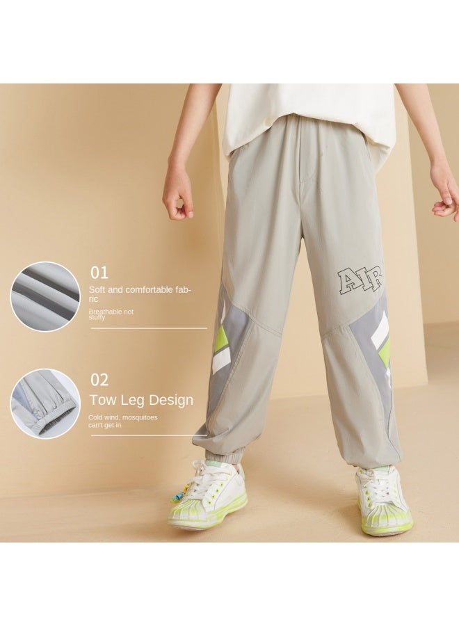 abckids Boys' Mosquito-repellent Pants, Geometric Print Versatile Soft Casual Trousers For Teenagers And Older Children, Autumn Collection - Image 4