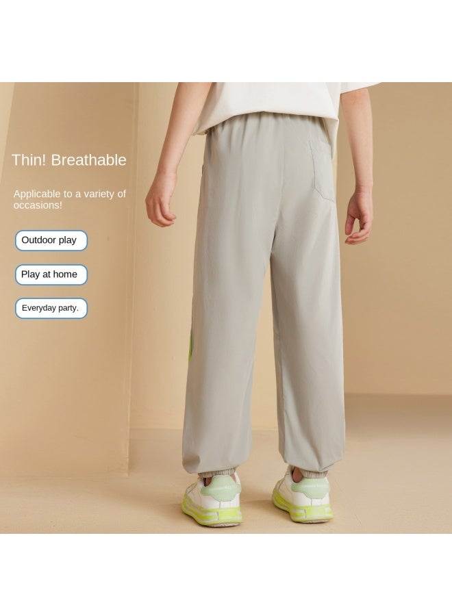 abckids Boys' Mosquito-repellent Pants, Geometric Print Versatile Soft Casual Trousers For Teenagers And Older Children, Autumn Collection - Image 5