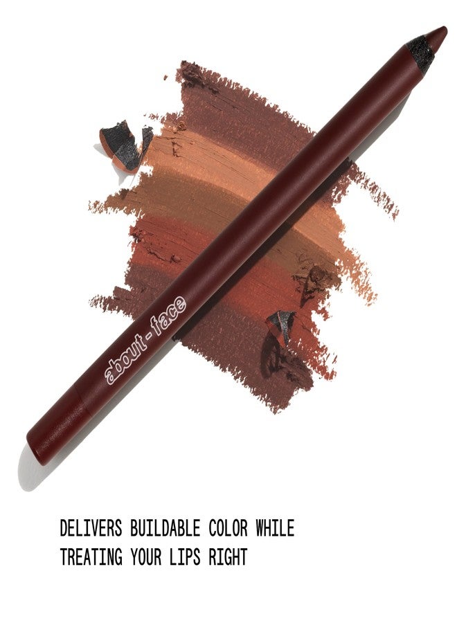 ABOUTFACE about-face Matte Fix Lip Pencil Smoked – Long-Wear, Creamy Matte Lip Liner with Hyaluronic Acid & Vitamins C & E – Vegan, Cruelty-Free, Clean Beauty – 0.042 oz (Plum Brown) - Image 2