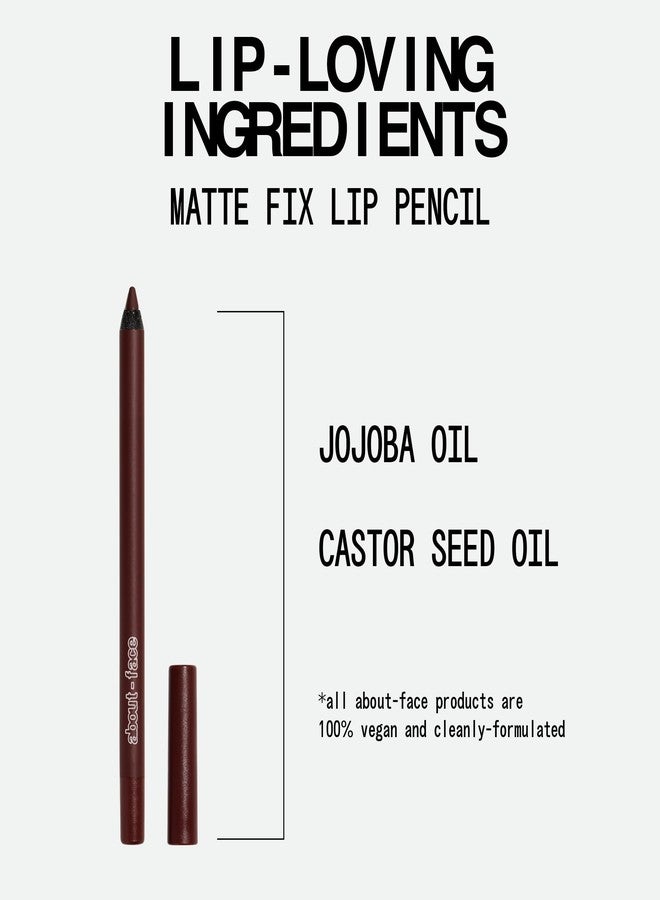 ABOUTFACE about-face Matte Fix Lip Pencil Smoked – Long-Wear, Creamy Matte Lip Liner with Hyaluronic Acid & Vitamins C & E – Vegan, Cruelty-Free, Clean Beauty – 0.042 oz (Plum Brown) - Image 5
