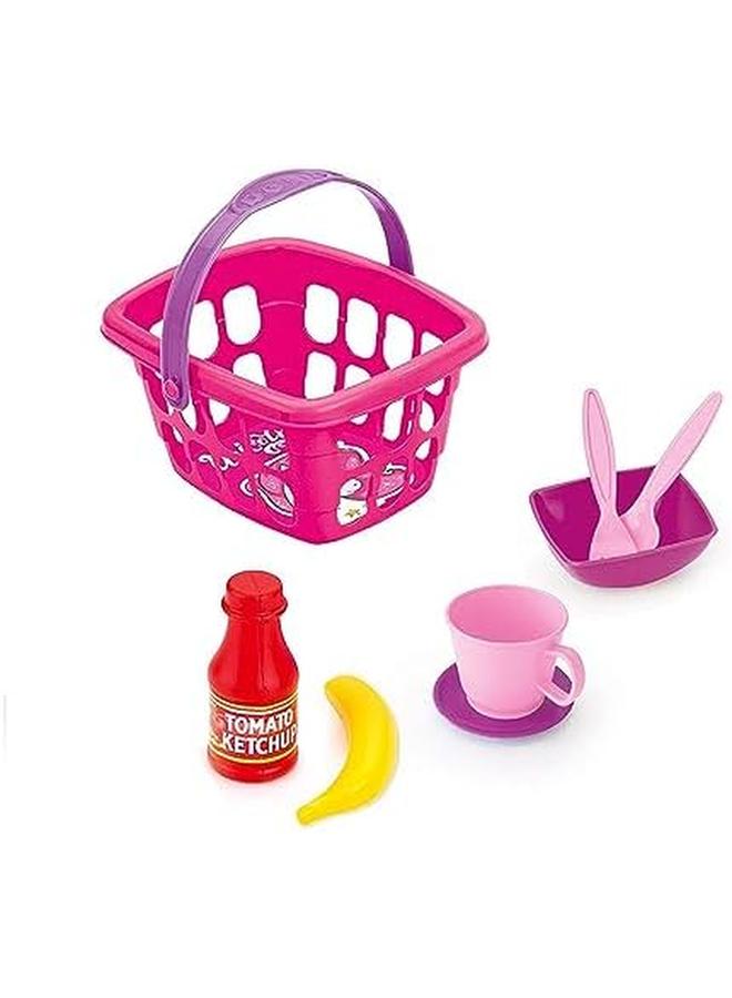 Dolu Unicorn Small Picnic Basket Set 7 Pcs For Ages 2 Plus Years Old Pink - Image 3