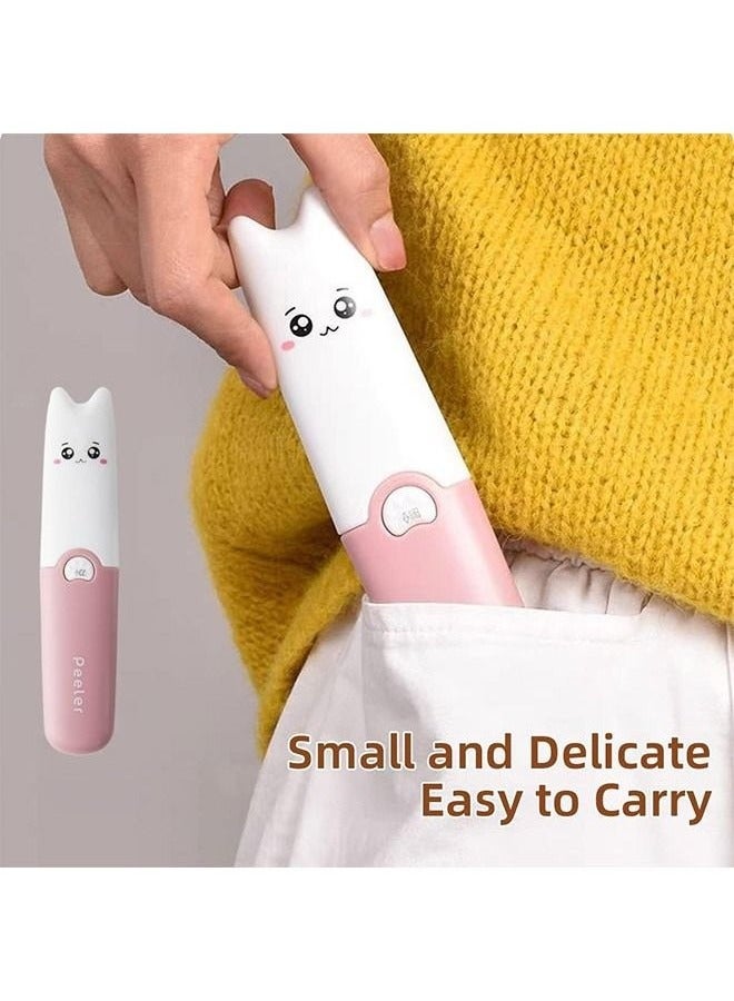 British Chef Cute Cartoon-Style Fruit Peeler | Ergonomic Design | Safe & Easy Peeling Tool for Fruits and Vegetables | Compact Kitchen Gadget | Pink & White - Image 4