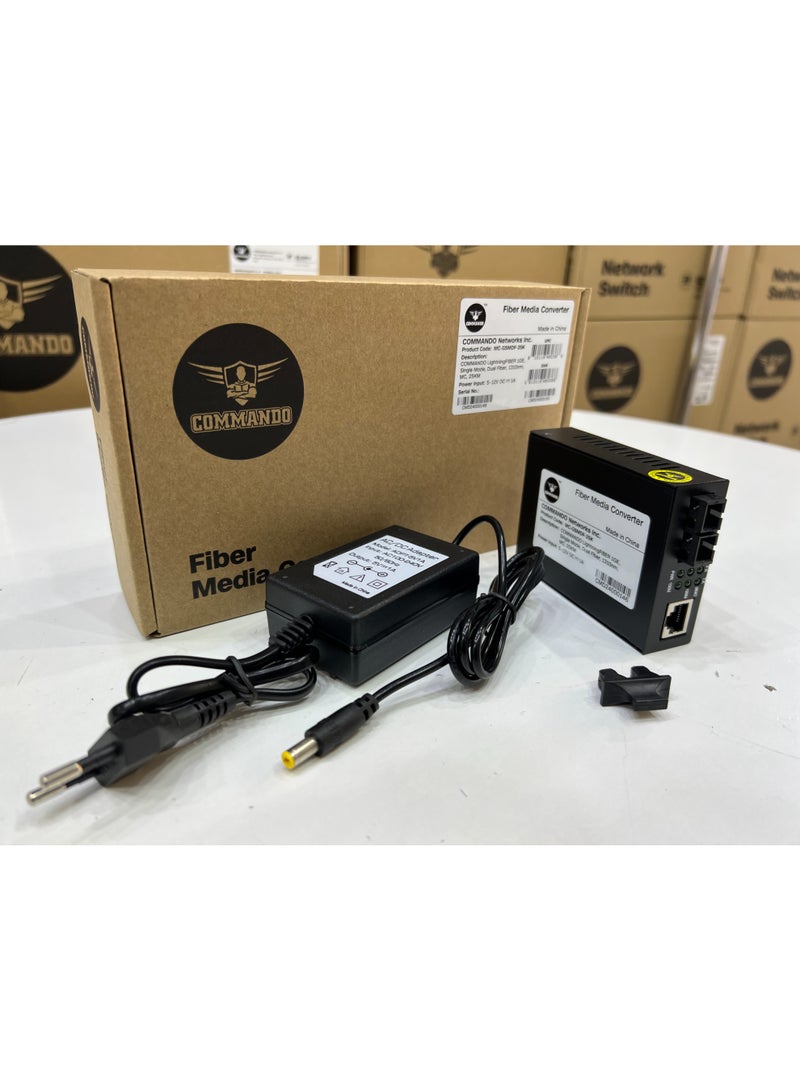 COMMANDO 1GE, Single Mode, Dual Fiber, 1310nm, 25KM, Gigabit Media Converter (Order in pairs only - 2/4/6...) - MC-GSMDF-25K - Image 4