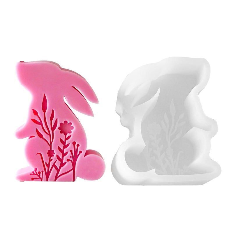 PEVOGON Easter Candle Mold for Candle Making 3D Rabbit Silicone Mold for Resin Casting DIY Plaster Polymer Clay Home Decoration - Image 3