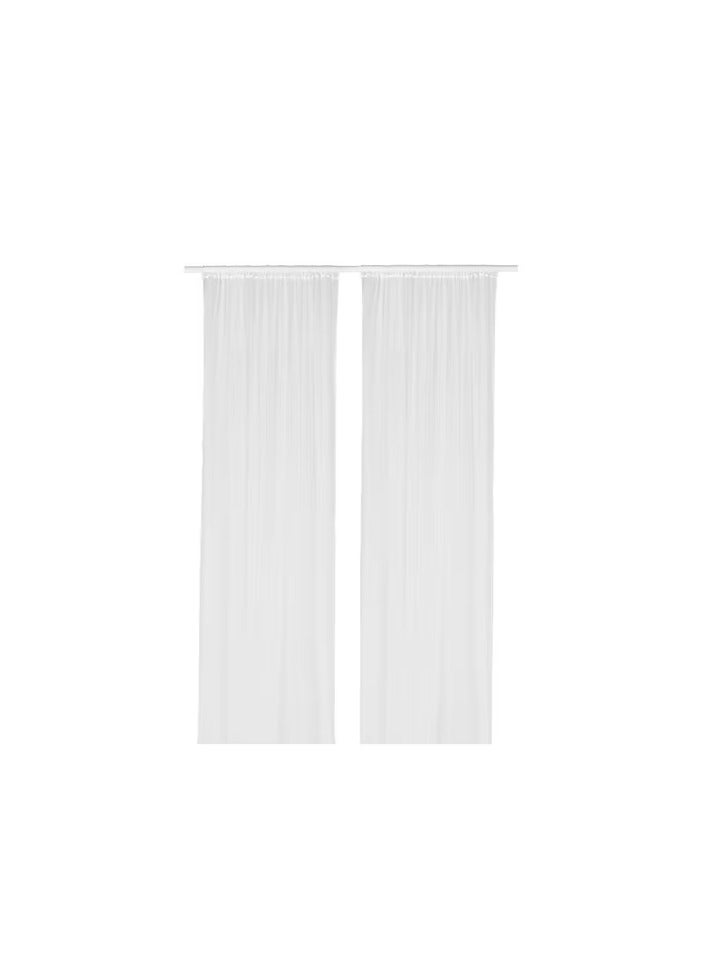 Net curtains, 1 pair white 280x300 cm