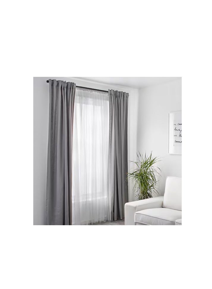 Net curtains, 1 pair white 280x300 cm