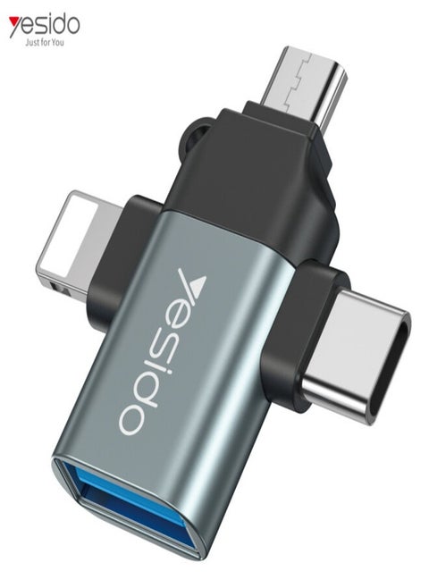 GS15 3 In 1 Usb To Type C Micro Lightning OTG Adapter Type C Micro To Usb 3.0 Adapter For Phone