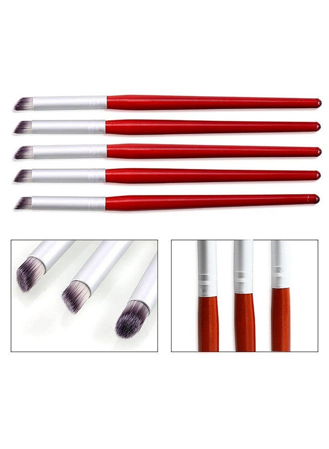 DANNEASY DANNEASY 5Pcs Ombre Nail Brush Wooden Nail Ombre Brush Acrylic Nail Art Brushes Nail Pens Nail Gradient Brush Nail Design Brushes Nail Art Tools - Image 3