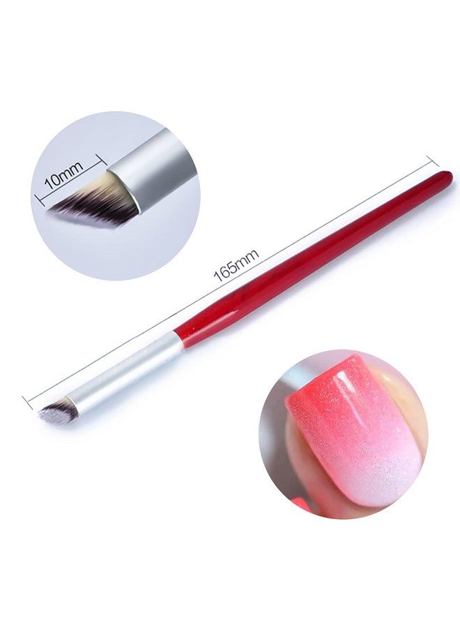 DANNEASY DANNEASY 5Pcs Ombre Nail Brush Wooden Nail Ombre Brush Acrylic Nail Art Brushes Nail Pens Nail Gradient Brush Nail Design Brushes Nail Art Tools - Image 5