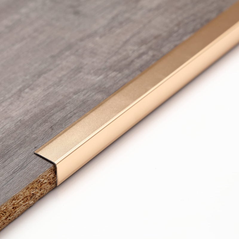 Trimold Aluminum Peel and Stick L Molding Corner Guards with 90Â° Angle for Wall Door Frame Cabinet Baseboard Protection and Decoration, 35.4in x 0.8in (3Pcs) - Image 1