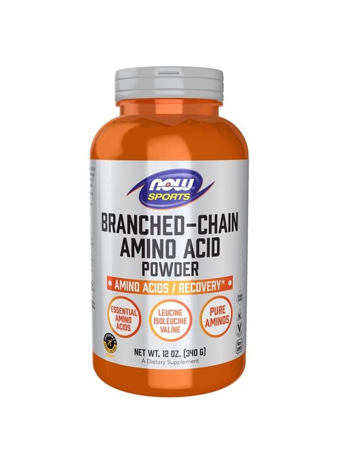 now Sports Nutrition, Branched Chain Amino Acid Powder with Leucine, Isoleucine, and Valine, 12-Ounce - Image 1