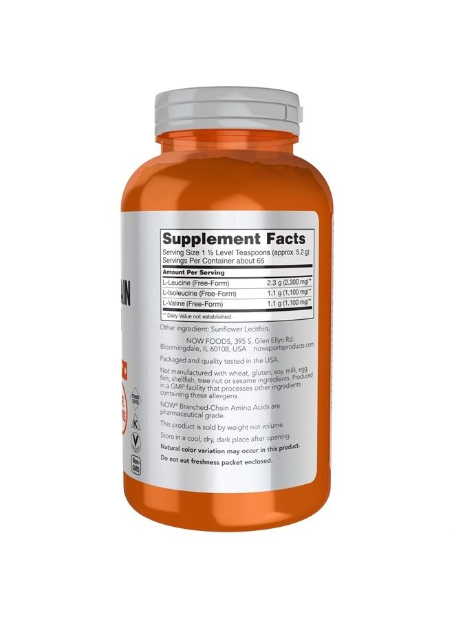 now Sports Nutrition, Branched Chain Amino Acid Powder with Leucine, Isoleucine, and Valine, 12-Ounce - Image 2