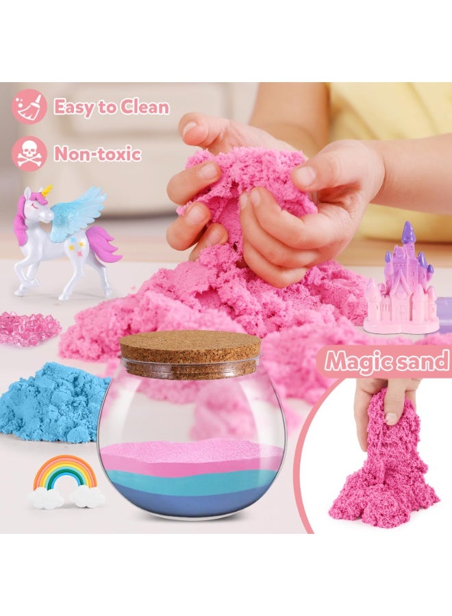 Unicorn Terrarium Kit for Kids, Unicorn Toys for Girls Age 4 5 6 7 8-12 Year Old, Birthday Gift for Girls, Arts and Crafts Kit for Kids, DIY Toys with 13-Color Remote LED Night Light - Image 4