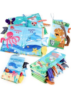 Generic Baby Baby Sea Land Air Tail Cloth Book Chinese And English Ocean Forest Flying Animals Palm Book Early Education Toys-Color:JL568-2 Forest Tail Cloth Book 40.4 Grams 245 Grams  - Image 2