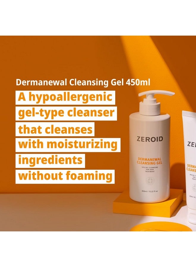 zeroid ZEROID Dermanewal Cleansing Gel 450ml Pump Dispenser, Special Cleansing for Post Skin Treatments - Image 3