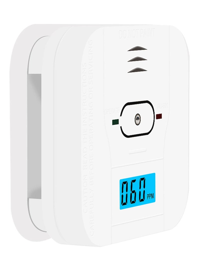 Zikra Combination and Carbon Monoxide Alarm Detector, 3 in1 Temperature 85 dB High Decibel Battery Operated with LCD Display - Image 1