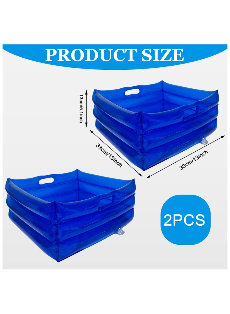 SYOSI Inflatable Pool Foot Bath Basin, Portable Pool Foot Wash Tub Foldable Foot Soaking Basin with Inflator, for Pool Entry Ladder Above Ground Swimming Pools Clean Feet Hot Tub Spas Accessories (1 Pack)  - Image 2