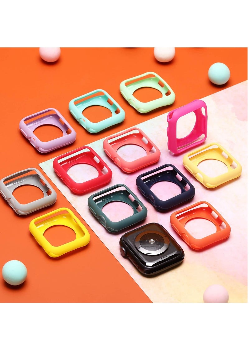 KASTWAVE 16 Pieces Watch Case for Apple Watch, Soft TPU Protective Anti-Scratch Silicone Protector Soft Flexible TPU Thin Lightweight Bumper Cover for Smartwatch Series SE/6/5/4 (40 mm) - Image 5