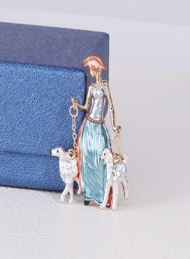 DD-life 4 Pcs Cartoon Painted Girls Brooch Enamel Pins Drip Oil Brooches Cute Dress Accessories Fashion Shiny Brooch for Any Special Occasions - Image 4