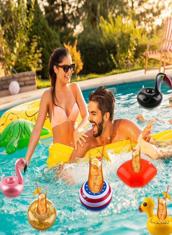 Sonarun 30 Pack Inflatable Drink Holders Pool Cup Coasters Drinking Cup Holder Float with Air Pump for Swimming Pool Beach Holiday Party Favors - Image 4