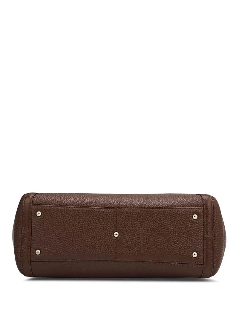 Da Milano  Da Milano Genuine Leather Brown Tote Bag for Women | Best Price UAE