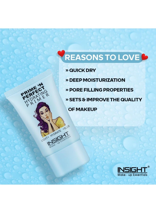 INSIGHT Prime 'n Perfect Hydrating Primer - 10 ml|Matte Finish|Light Weight|Deep Moisturization|Quick Dry|Moisture-Reserve Technology|For All Skin Types - 10ml - Image 4