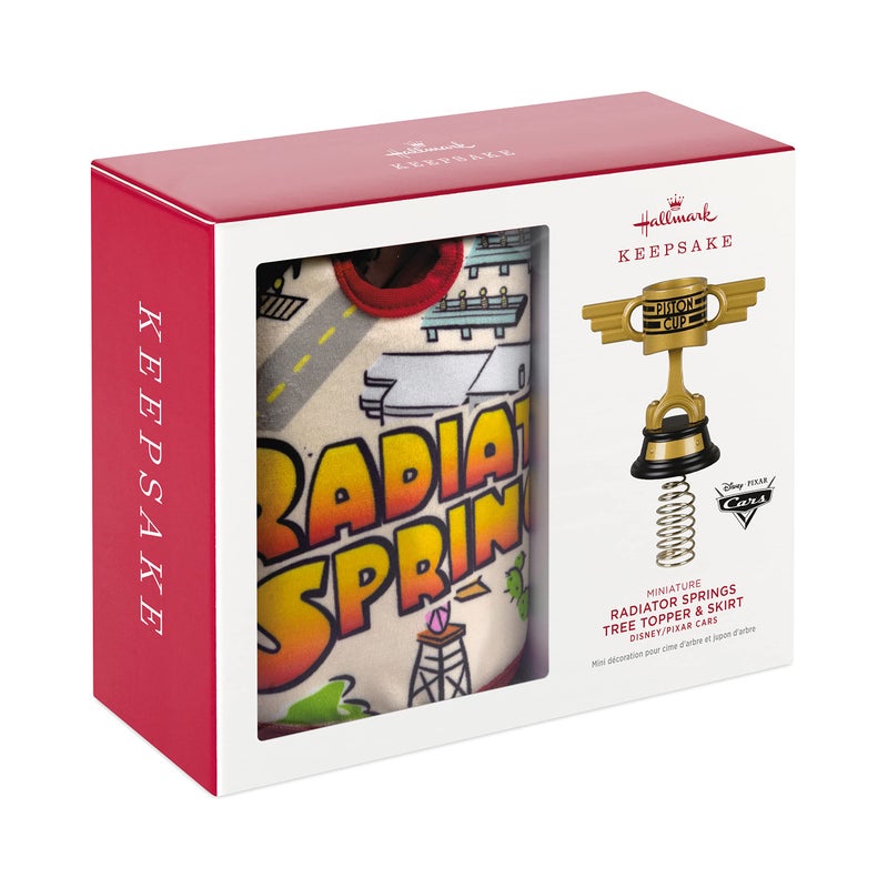 Hallmark Keepsake 2022  Miniature Disney/Pixar Cars Radiator Springs Tree Topper and Christmas Tree Skirt Set - Image 5