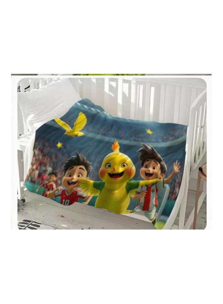 عام بطانية رقيقة من الفانيلا الكرتونية للأطفال أو الطلاب (دافئة ومريحة ومناسبة للنوم والألعاب) 100 سم * 150 سم - 953 - Image 1