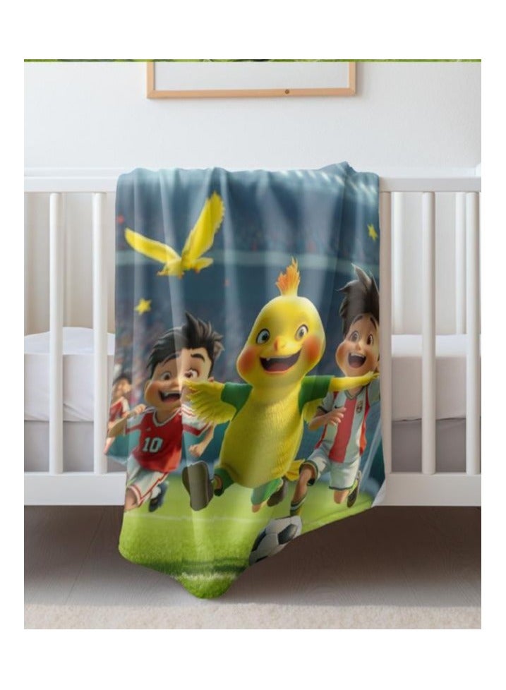 عام بطانية رقيقة من الفانيلا الكرتونية للأطفال أو الطلاب (دافئة ومريحة ومناسبة للنوم والألعاب) 100 سم * 150 سم - 953 - Image 4