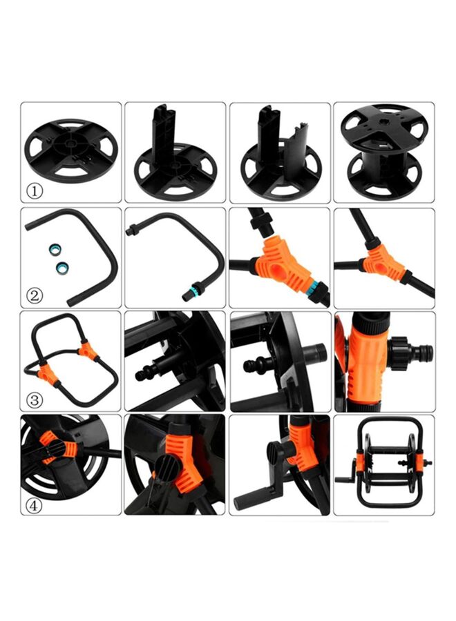 Hose Trolley Garden Water Pipe Trolley 20m Empty Hose Trolley Hose Pipe Reel Hosepipe Organizer for Watering Hoses for Garden Camping Balcony - Image 3