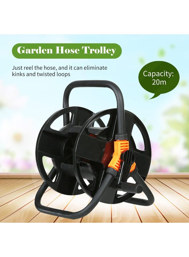 Hose Trolley Garden Water Pipe Trolley 20m Empty Hose Trolley Hose Pipe Reel Hosepipe Organizer for Watering Hoses for Garden Camping Balcony - Image 5