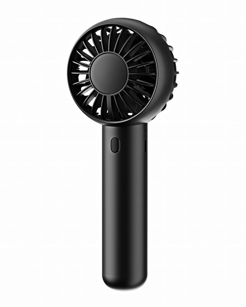 Gaiatop Mini Portable Fan, Small and Powerful, Cute Design 3 Speed Personal Handheld and Desktop with Base, Lightweight USB Rechargeable for Makeup Stylish Girl Women Travel Indoor Outdoor Black - Image 1