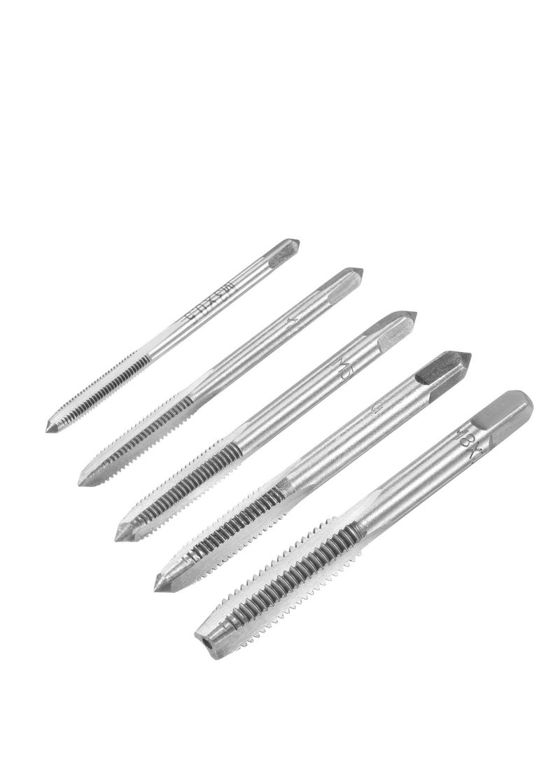 SYOSI - M3 M4 M5 M6 M8 Hand Threading Tap Set High Speed Steel Straight Flutes Metric Thread Screw Taps Uncoated 5pcs - Image 1