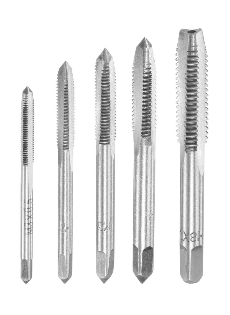 SYOSI - M3 M4 M5 M6 M8 Hand Threading Tap Set High Speed Steel Straight Flutes Metric Thread Screw Taps Uncoated 5pcs - Image 1