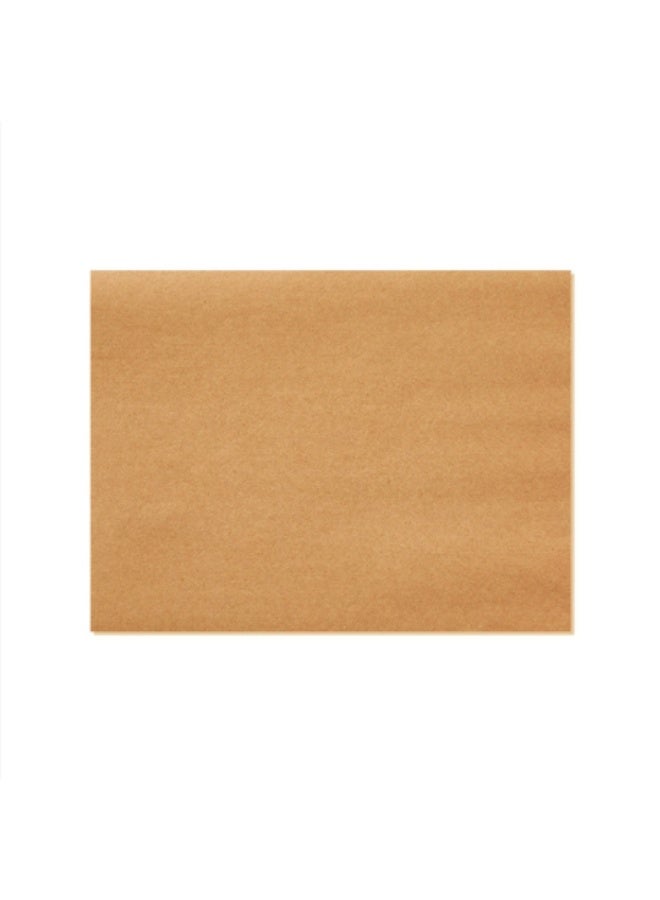 حصيرة ورقية مربعة اللون للشواء، ورق امتصاص زيت الخبز، ورق صينية الخبز، حصيرة طعام، ورق فصل زيت القلي في الفرن التجاري، ورق خبز بلون أصلي، 100 ورقة - Image 1