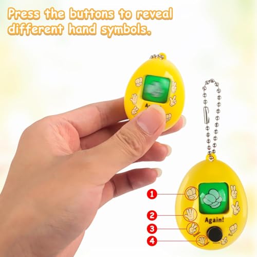 SILLYME 20pcs Rock paper scissor Keychain - return gifts birthday party for kids - return gift for kids age 6-10 10-12 - birthday return gift for kids 6-12 - Image 4