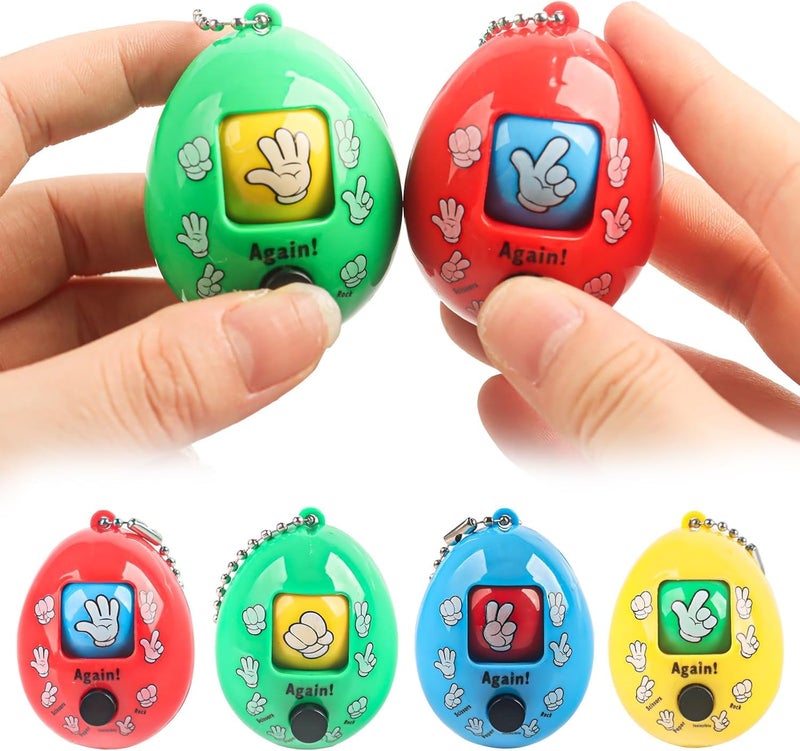 SILLYME 20pcs Rock paper scissor Keychain - return gifts birthday party for kids - return gift for kids age 6-10 10-12 - birthday return gift for kids 6-12 - Image 1