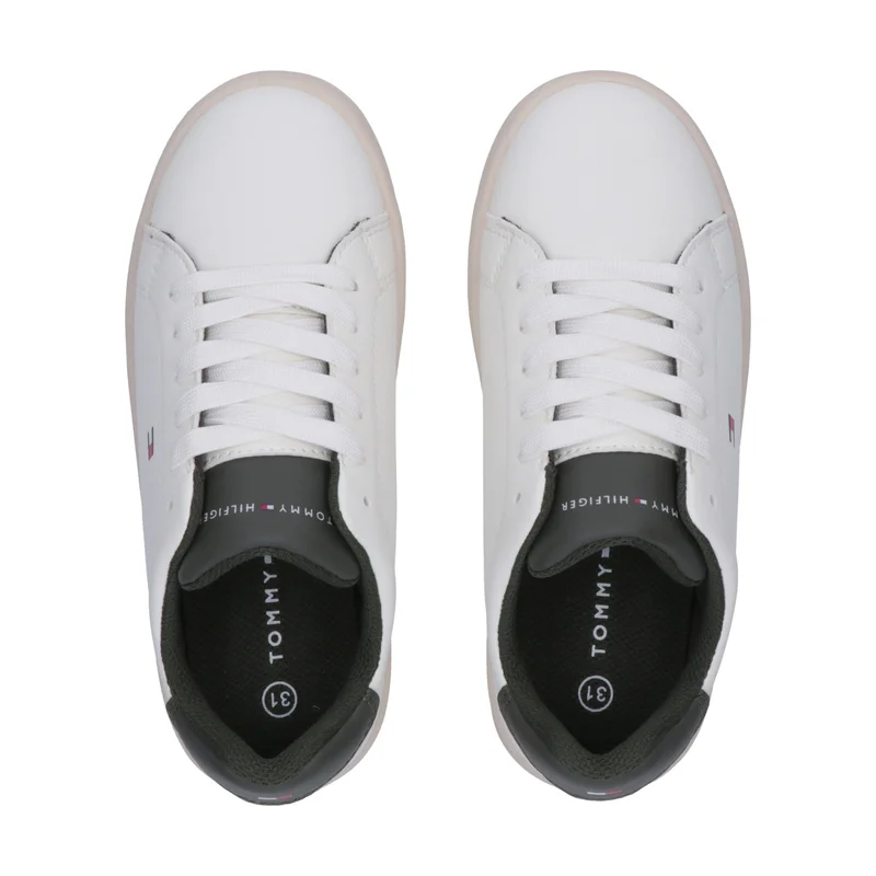 تومي هيلفيغر Little Low Top Lace Up Sneakers