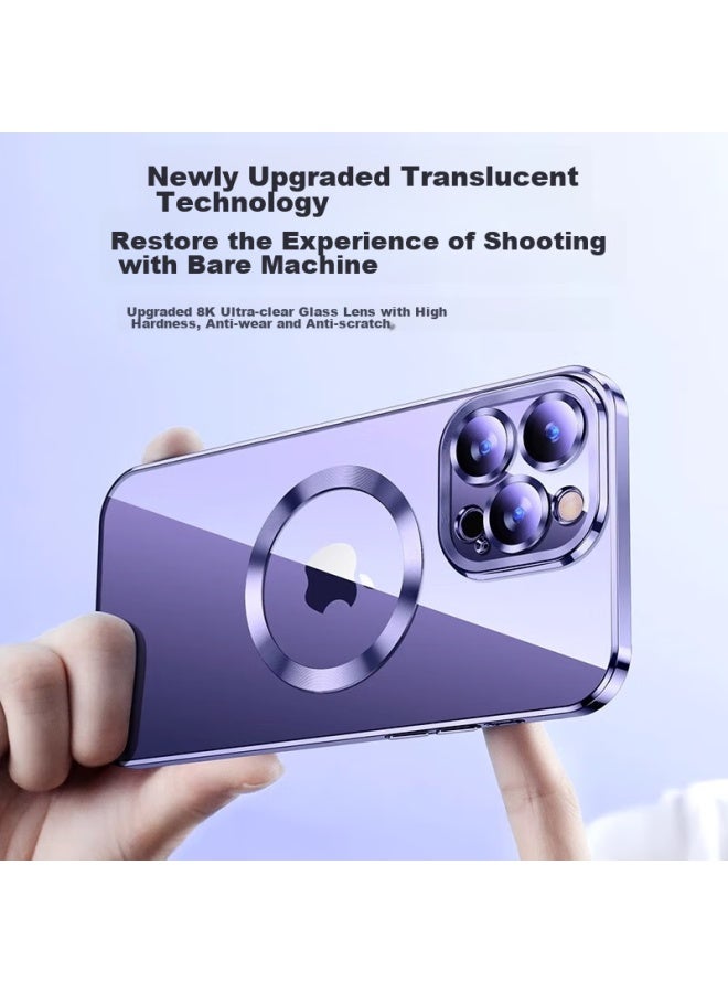 kelleia Kalaio Iphone 15 Case, Iphone 15 Electroplated Magnetic Protective Cover With Camera Lens Film, Full Protection Ultra-thin Shockproof Case, Light Blue - Image 5