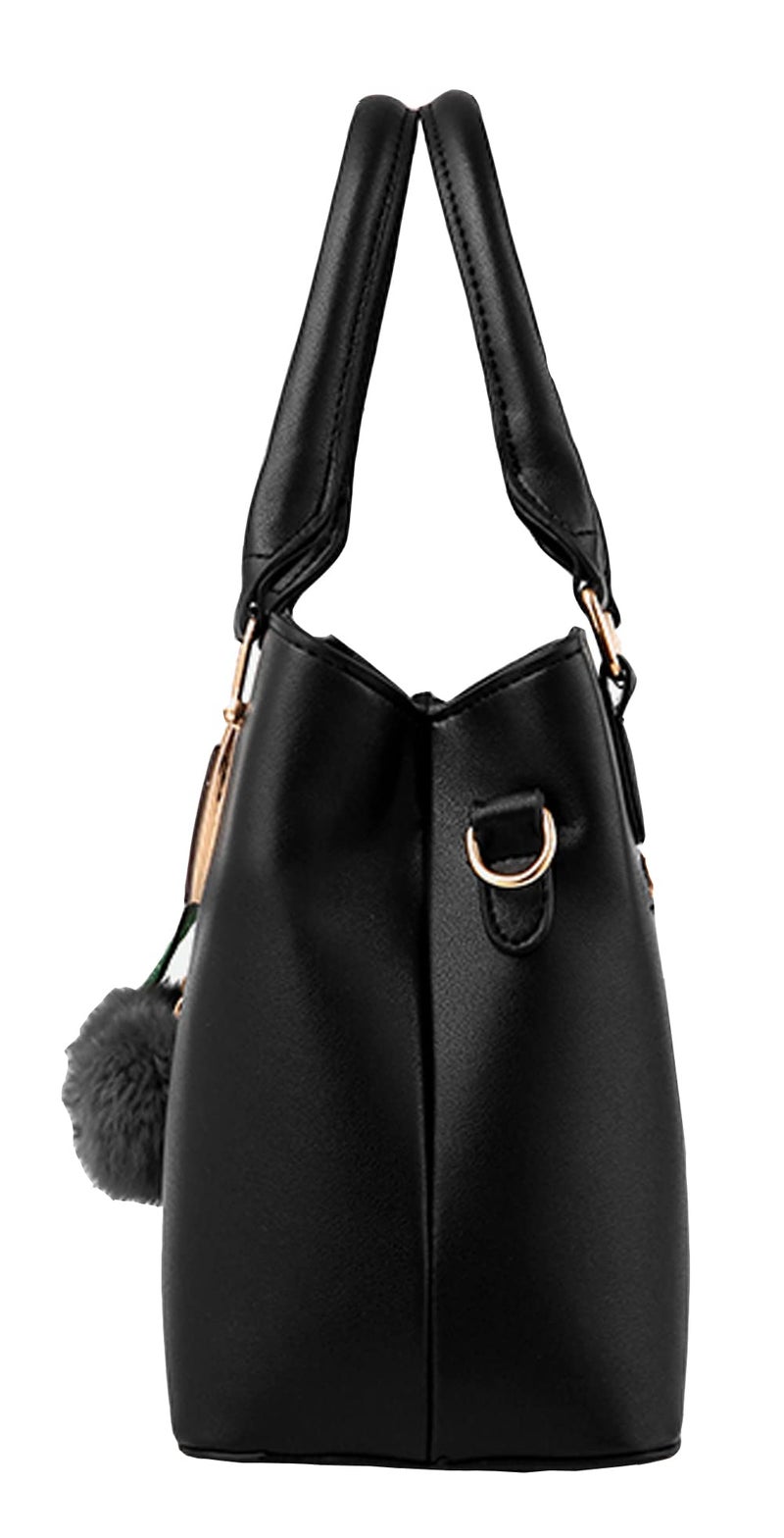 Dreubea Women's Leather Handbag Tote Shoulder Bag Crossbody Purse (Red) - Image 3