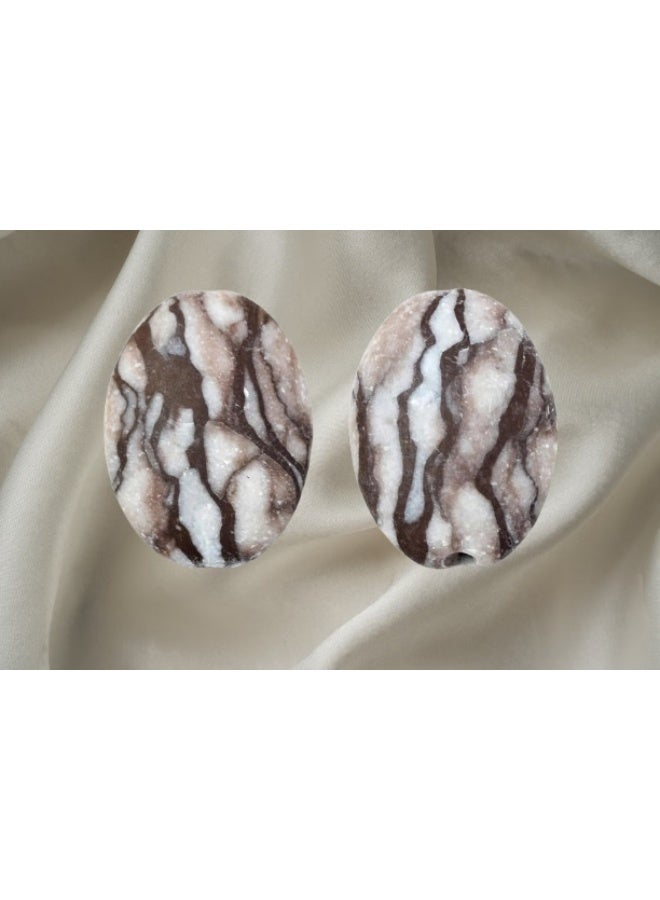 Natural American Agate Stone (Pictured) Oval Shape Matte Color & Back (Illustrated Natural Shape) - Natural Energy Collection Gemstone for Stones and All Uses - Image 1
