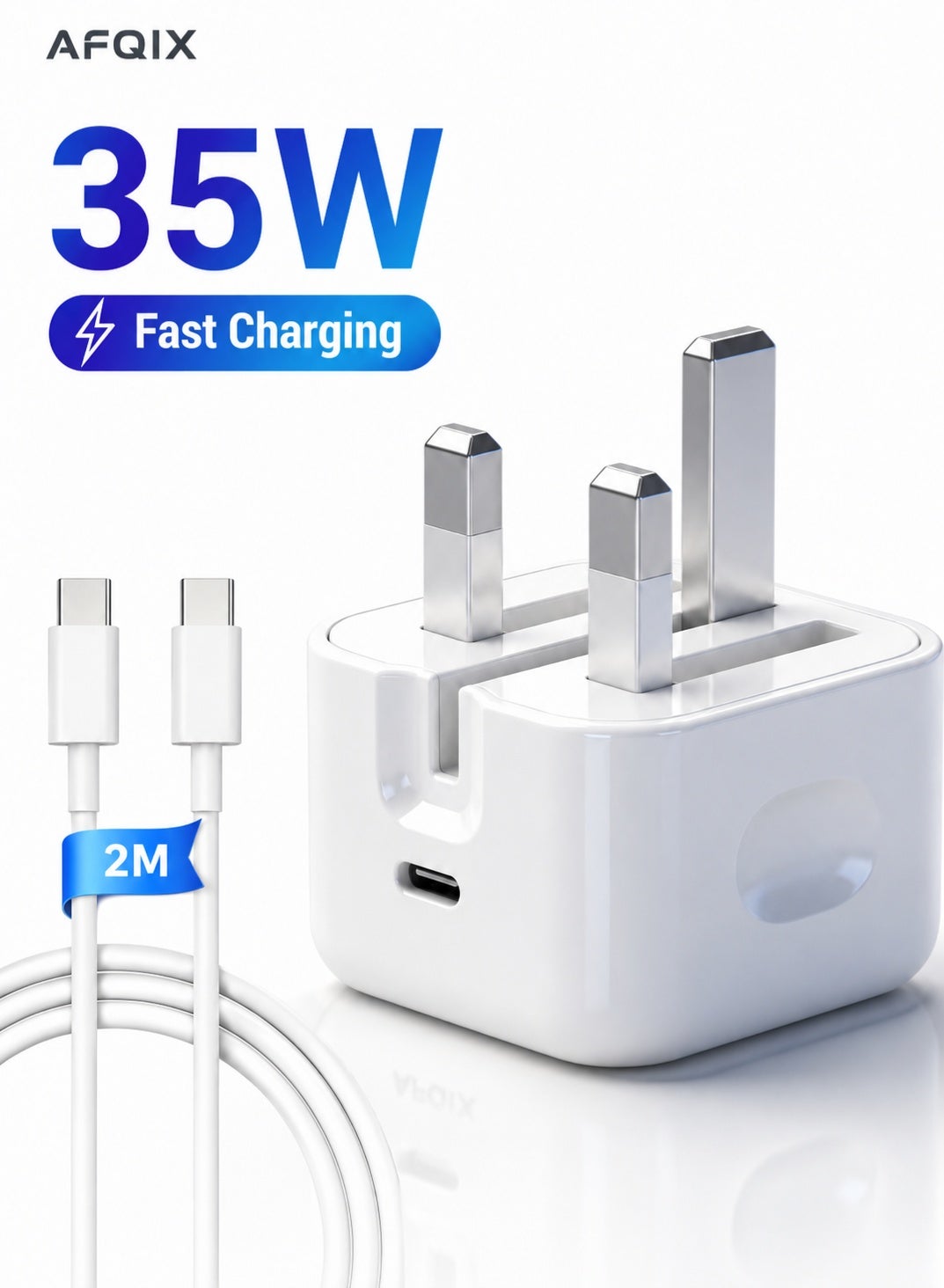 إيه إف كيو إكس Afqix usb-c Fast Charger With 2m Cable usbc