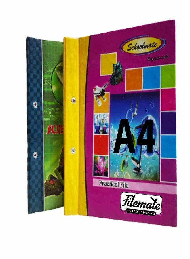 Filemate A4 Size Drawing Files (Pack of 6 pcs) (Size: 22.2 x 29.8 cm) / Practical File/Botany File (Specially for School Students) - Image 1