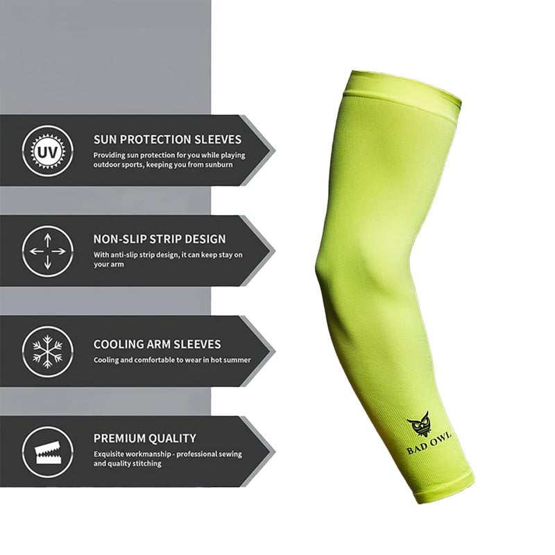 BADOWL Powerflex Gym Sleeves – Unisex Compression Workout Arm Sleeves for Running, Cycling, Gym & Outdoor Sports – UV Protection, Breathable, Stretchable - Image 2
