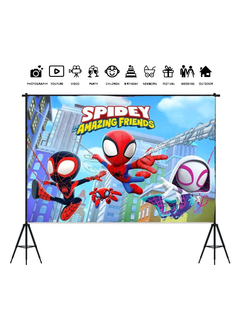 Spider Man Cartoon Wall Background Cloth Home Decoration Party Bedroom Living Room Office Background Hanging Cloth 100X150CM