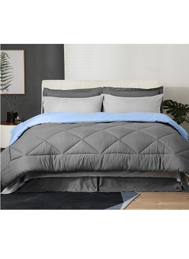 Tiba Snooze, Winter quilt double face ,160*235 cm, Gray &Light Blue  - Image 2