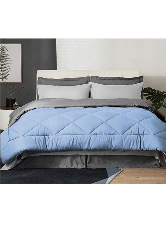 Tiba Snooze, Winter quilt double face ,160*235 cm, Gray &Light Blue  - Image 3