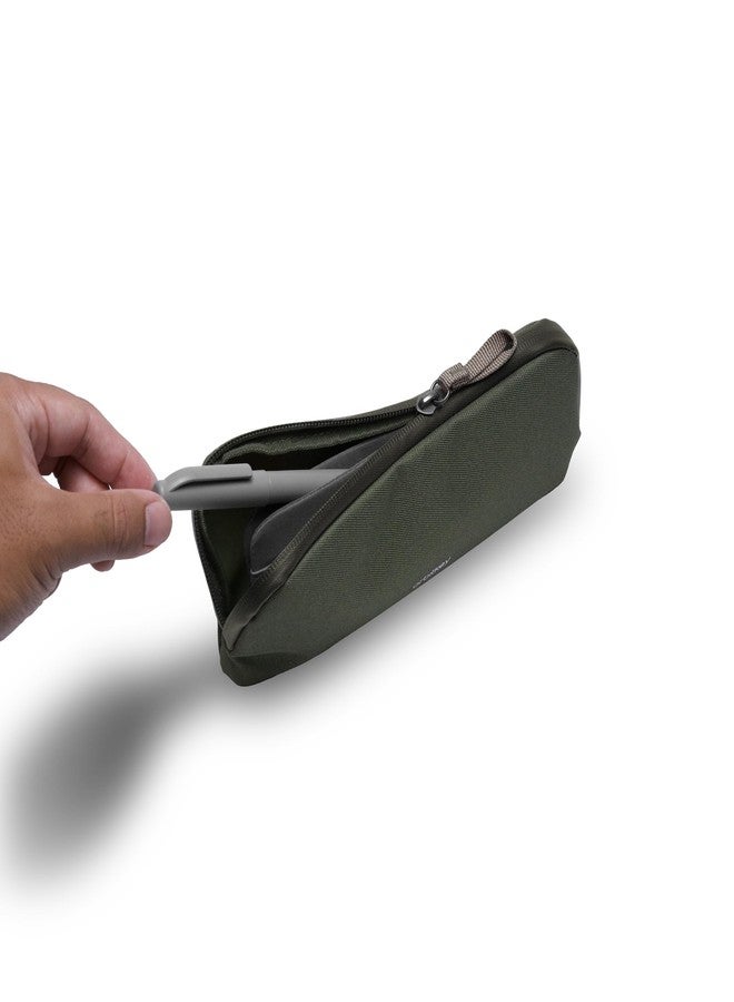 Orbitkey Pencil Case - Eco-Friendly Organizer with Divider System, Water-Resistant Zipper Pouch for Stationery & Cable Organization- Olive Green - Image 3